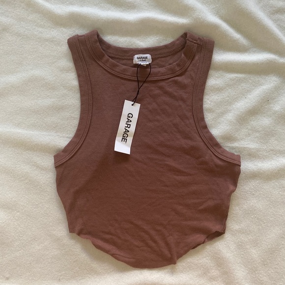 Garage Tops - Cropped Brown Tank XS